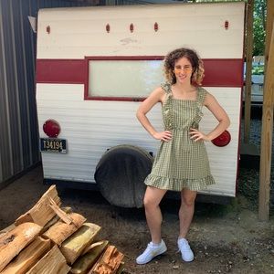 Green & Yellow Plaid Dress